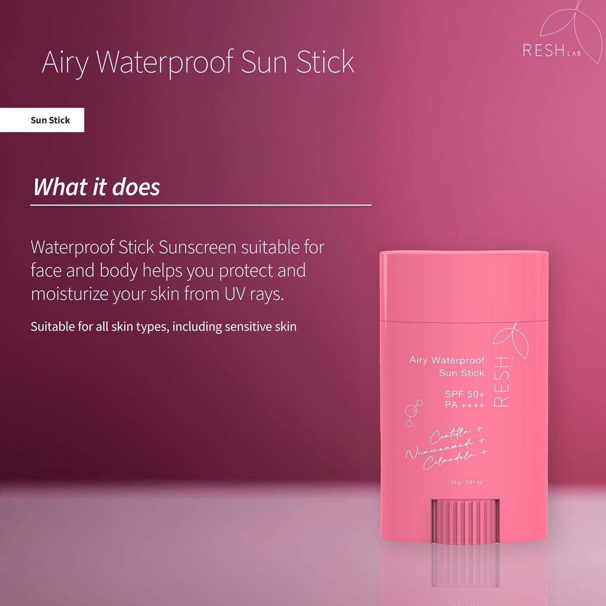 RESH LAB | Airy Waterproof Sun Stick SPF 50+ PA++++